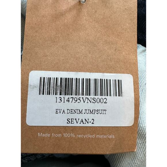 Reformation Eva Denim Jumpsuit Size 2 NWT - Picture 6 of 13